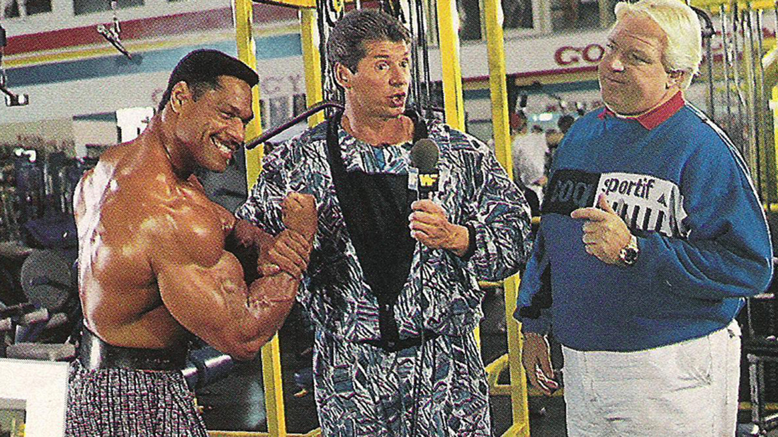 Meeting of Muscles at Gold's! | WrestleCrap