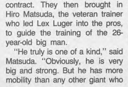 Hiro Matsuda trained El Gigante