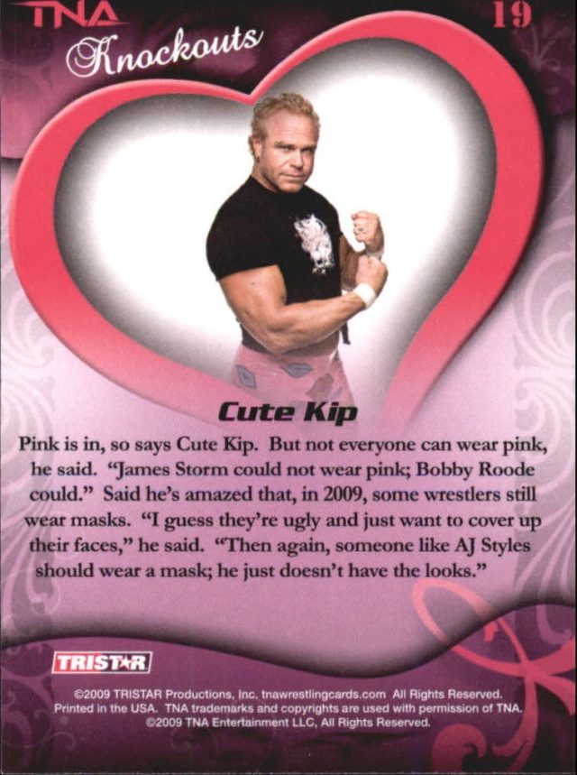 Cute Kip TNA card back