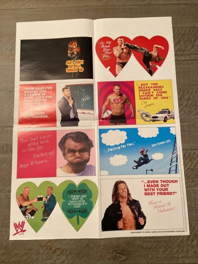 WWE Valentine's Day cards poster