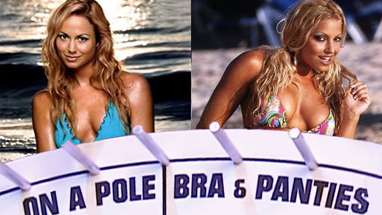 Trish Stratus vs. Stacy Keibler...Bras! Panties! Paddles! Poles! | The  Worst of WWE
