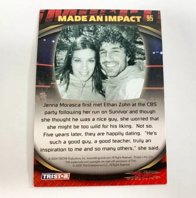 Jenna Morasca TNA trading card back