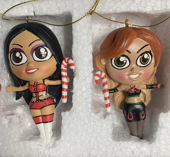 Iiconics WWE Christmas ornaments