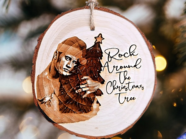 The Rock Dwayne Johnson WWE Christmas Ornament