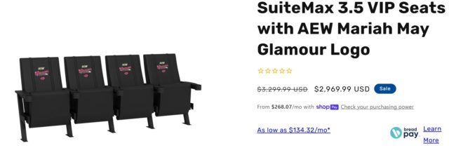 Mariah May AEW Stadium Seats Zipchair
