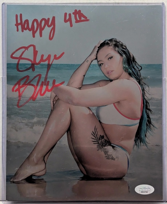 Skye Blue AEW autograph