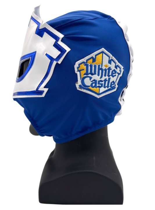 AEW White Castle mask left side