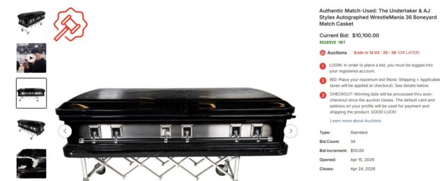 Undertaker AJ Styles coffin WWE