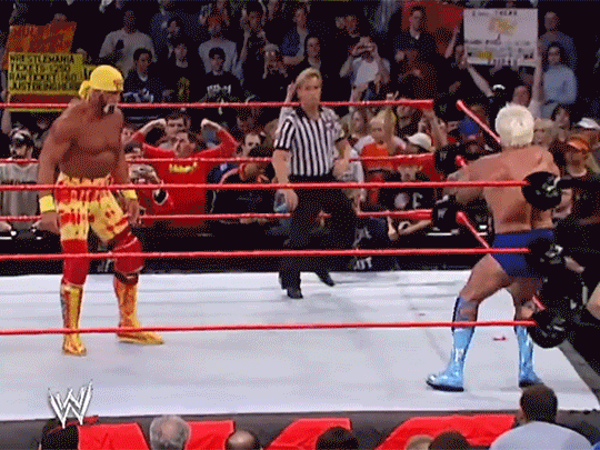 Hulk Hogan Ric Flair 1st WWF Match