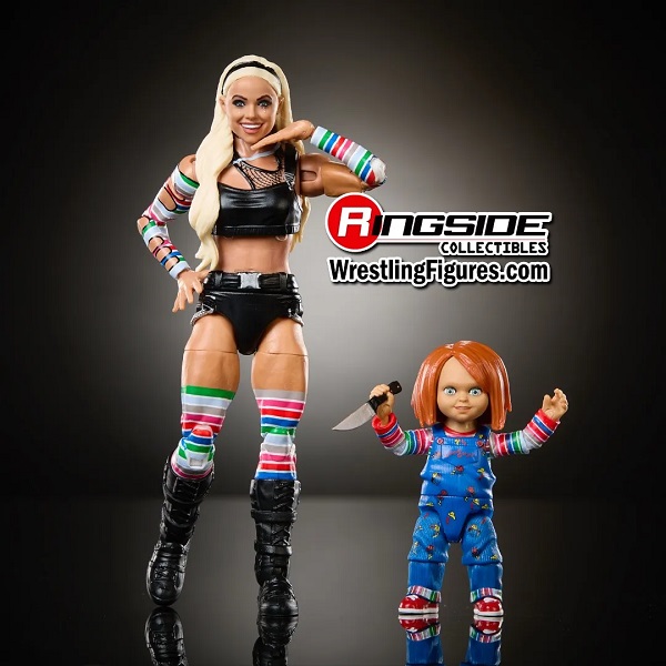 Liv Morgan & Chucky toy posing