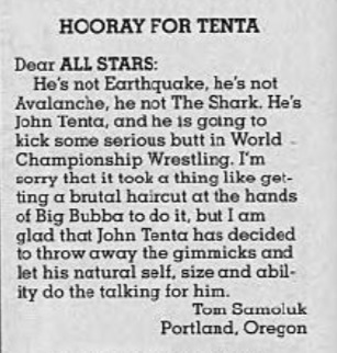 John Tenta letter