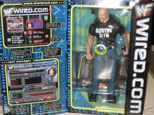 Steve Austin interactive figure in box front