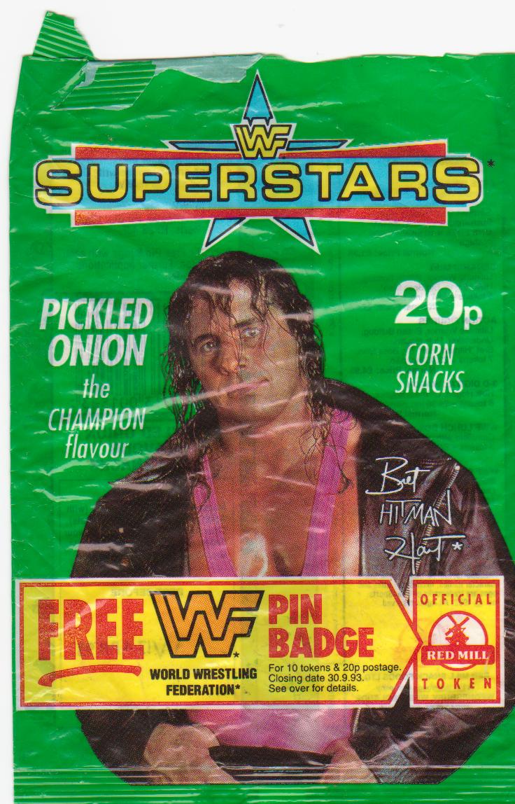 WWF Bret Hart Pickled Onion Crisps Potato Chips