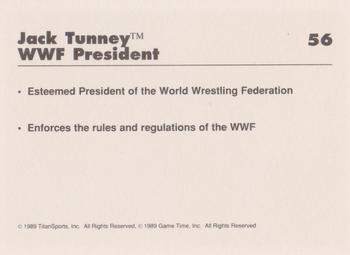 WWF Jack Tunny trading card back