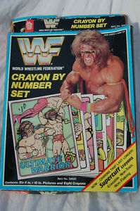 WWF Ultimate Warrior Crayon By Number Set
