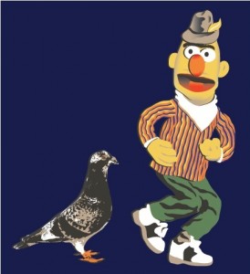Sesame Street Bert With Pigeon