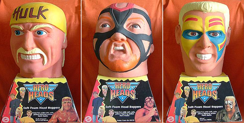 WCW Hero Heads Hulk Hogan, Sting Big Van Vader