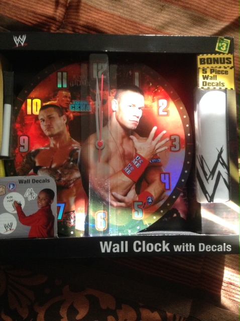 WWE Wall Clock with decals