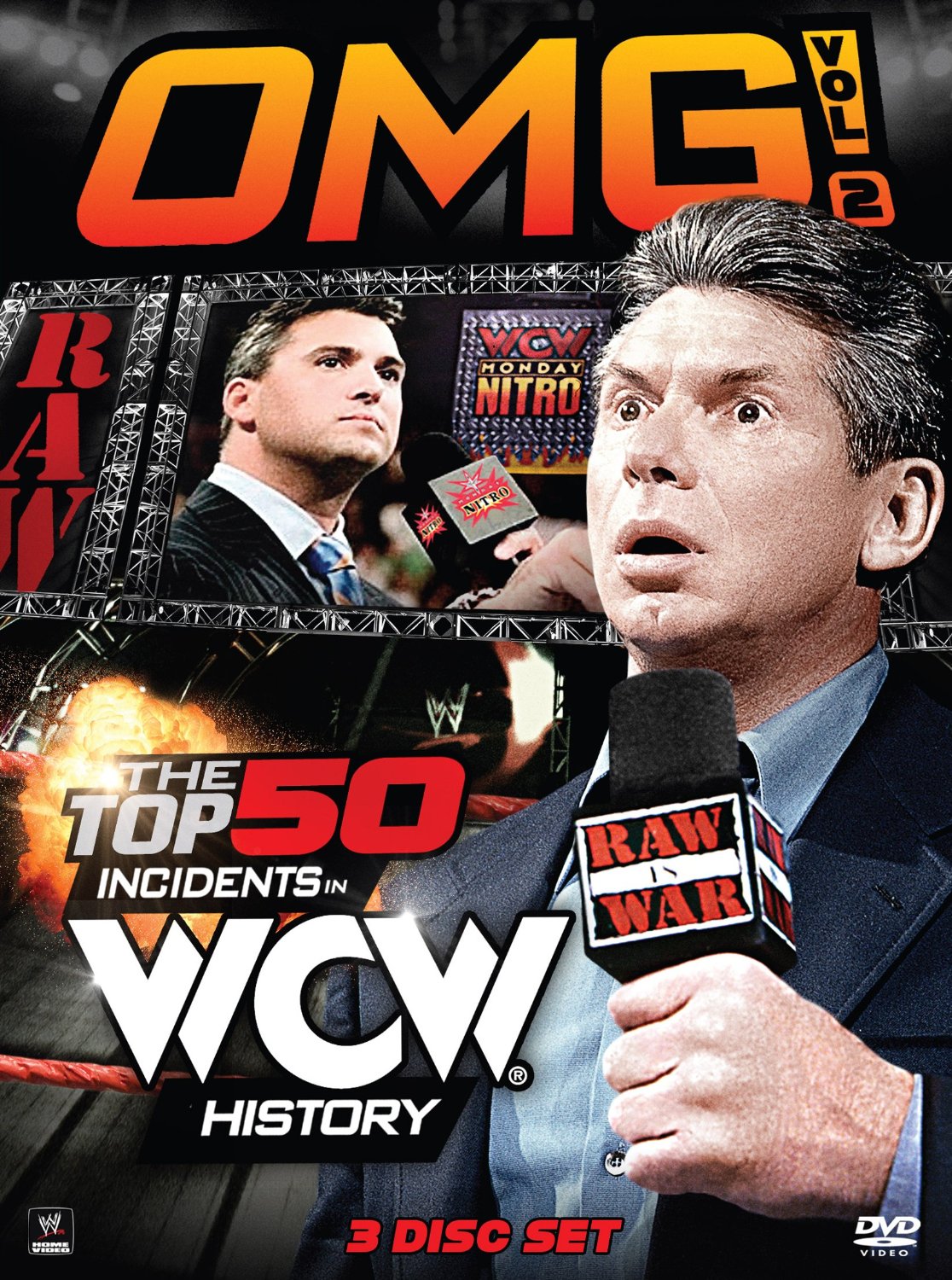 WWE OMG Top 50 Incidents in WCW History Volume 2 DVD cover Vince McMahon Shane McMahon