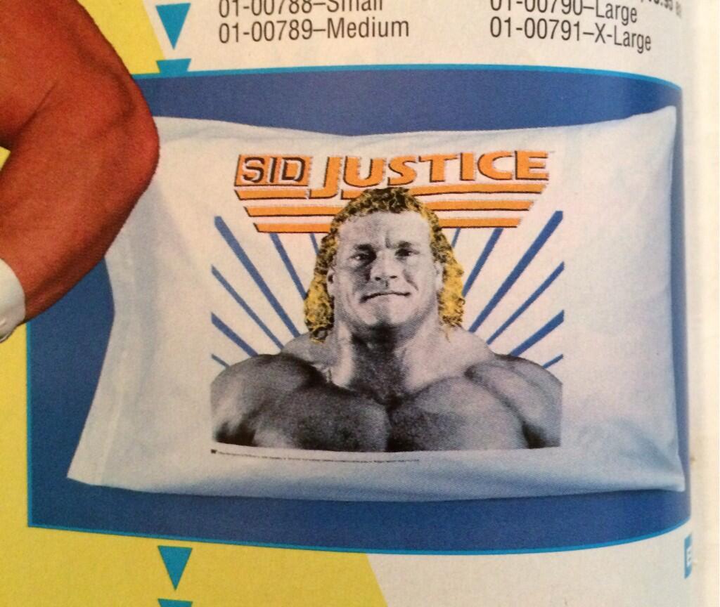 WWF Spring:Summer 1992 catalog Sid Justice pillow case