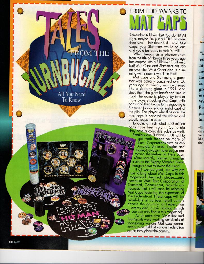 WWF Pogs article May 1995 WWF Magazine