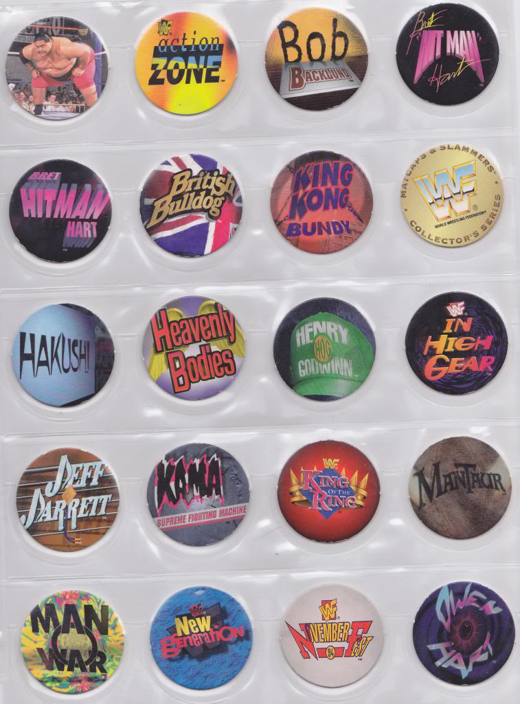 WWF Pogs in sleeves 1