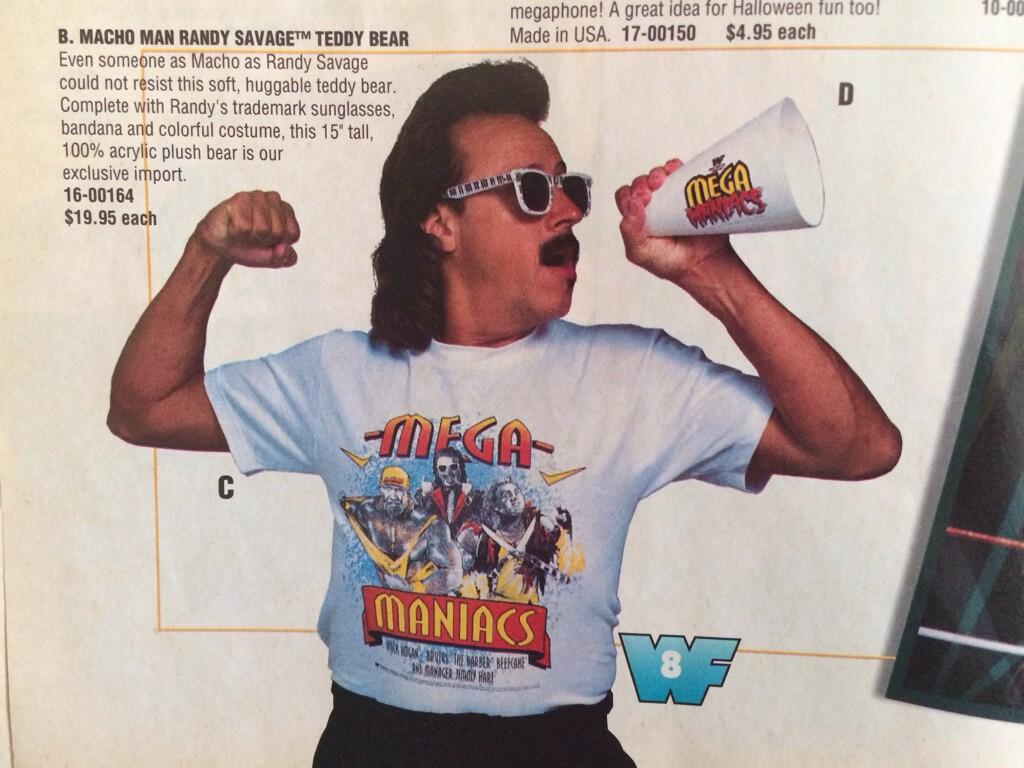 WWF Mega Maniacs shirt Hulk Hogan Brutus Beefcake Jimmy Hart WWF Merchandise Catalog Fall 1993