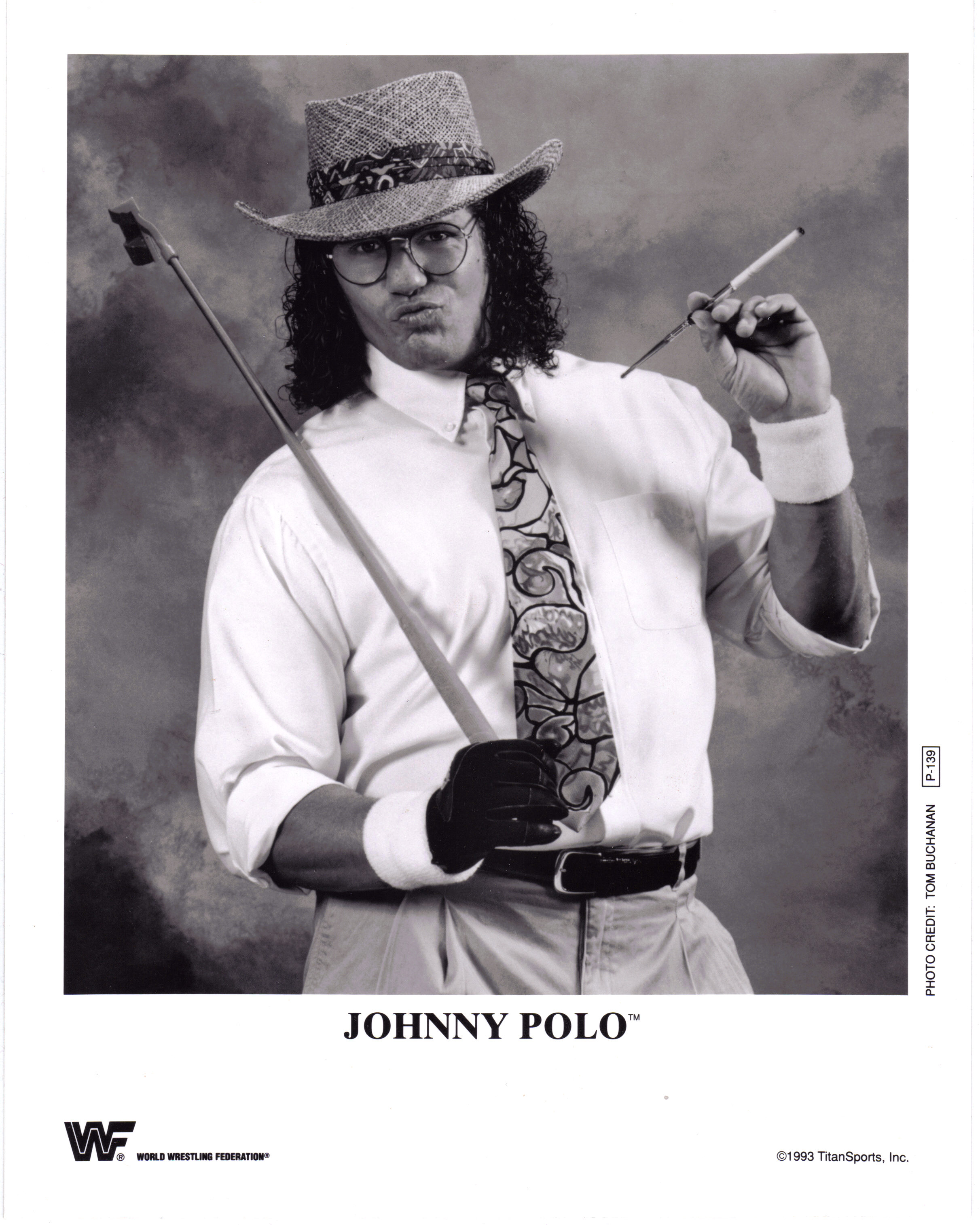 WWF Johnny Polo 8x10 glossy photo picture 2