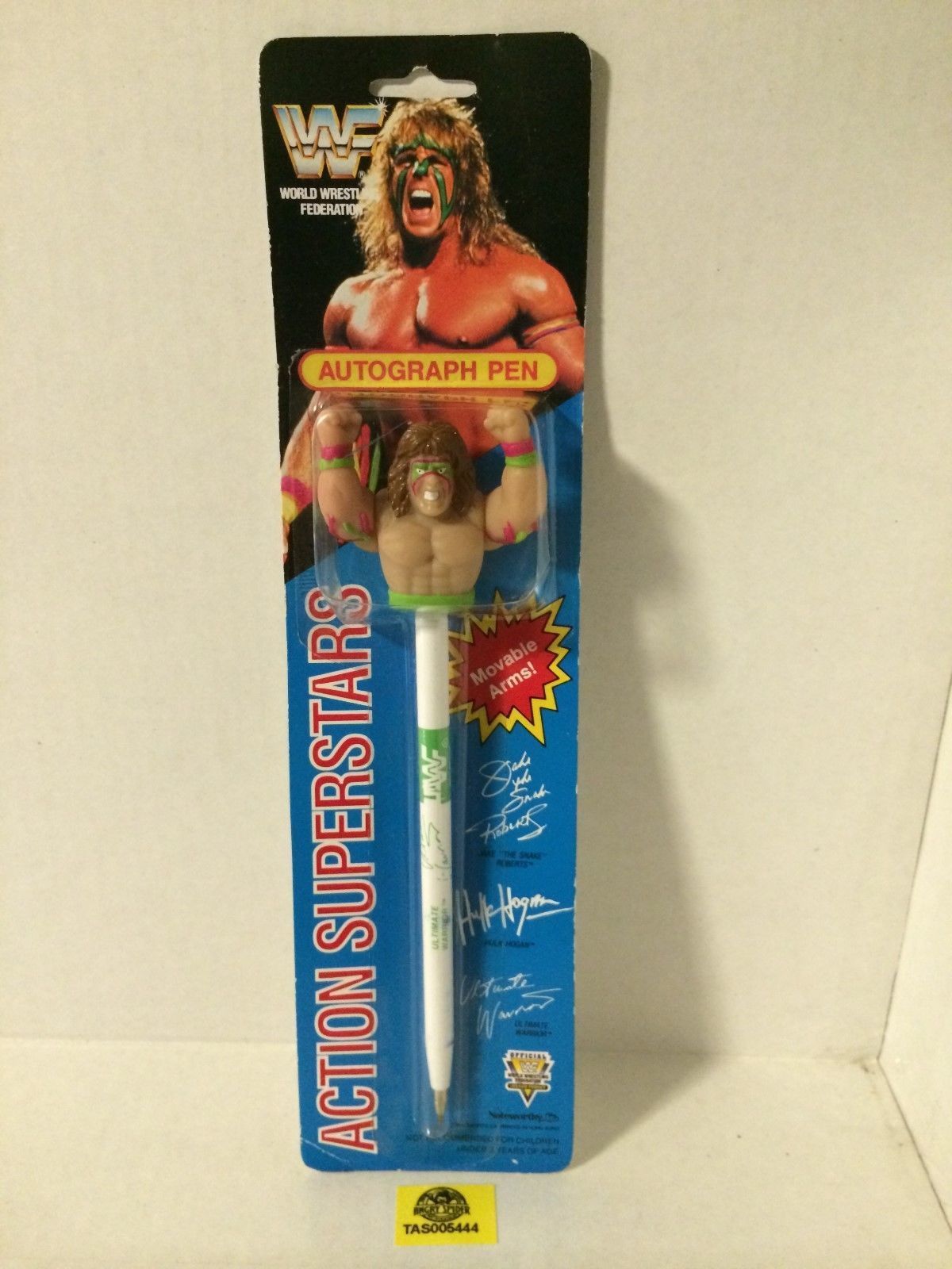 WWF Ultimate Warrior autograph action pen