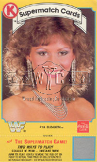 WWF Miss Elizabeth Circle K Supermatch trading card