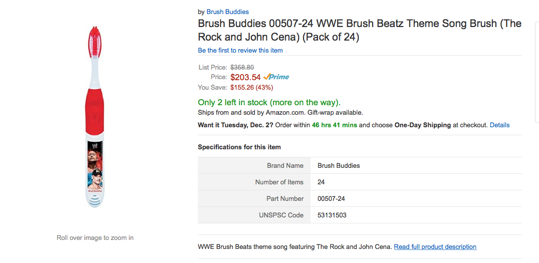 WWE The Rock Toothbrush – Brush Buddies