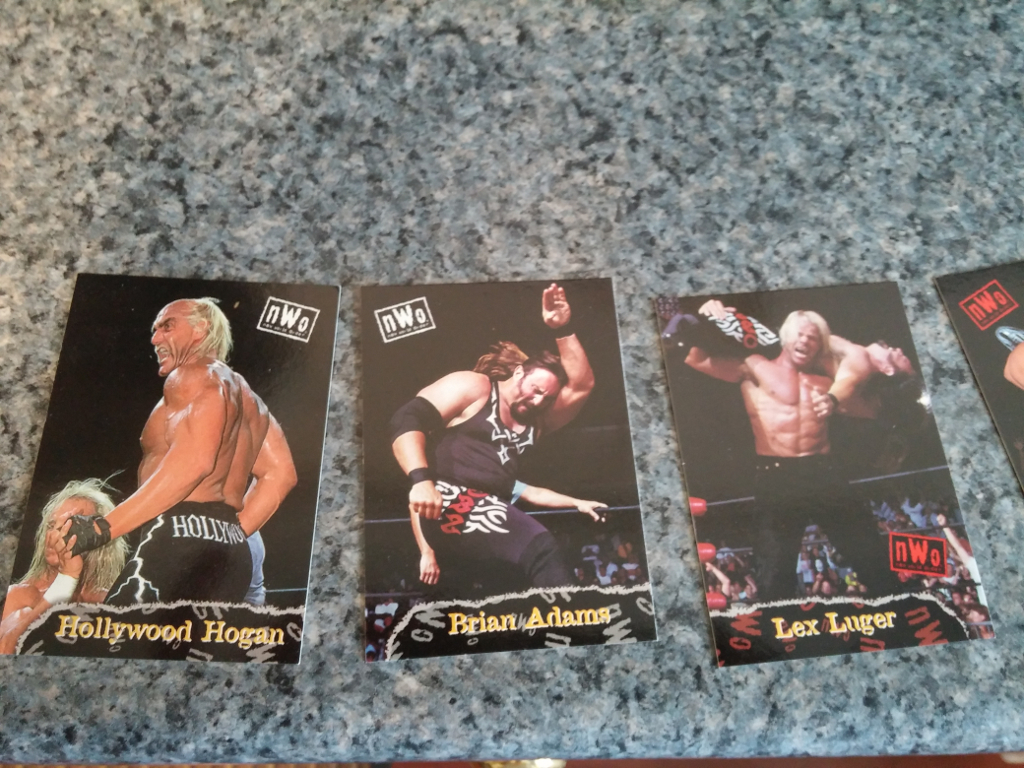 WWF Trivia Game 1997 7 WCW NWO trading cards 1