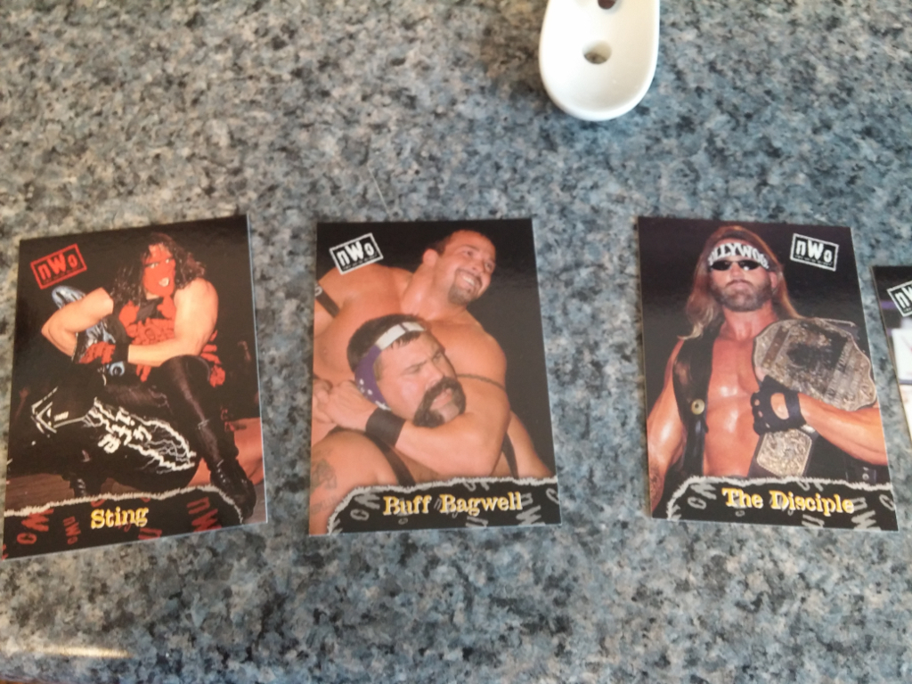 WWF Trivia Game 1997 8 WCW NWO trading cards 2