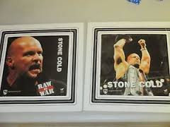 Stone Cold Steve Austin 2 peices of carnival glass