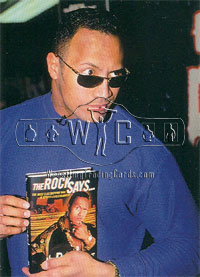 The Rock Says book trading card