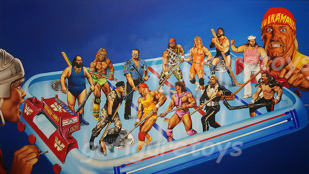 WWF Superstars Shoot-Out Hockey game art 2