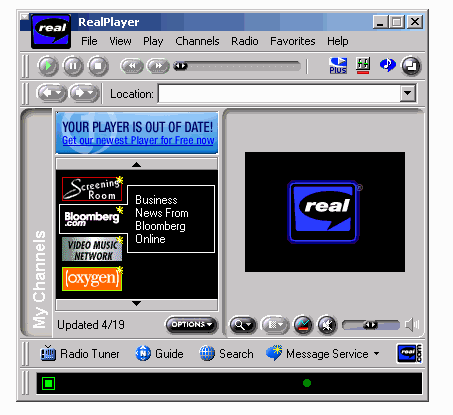 RealPlayer RealAudio Player
