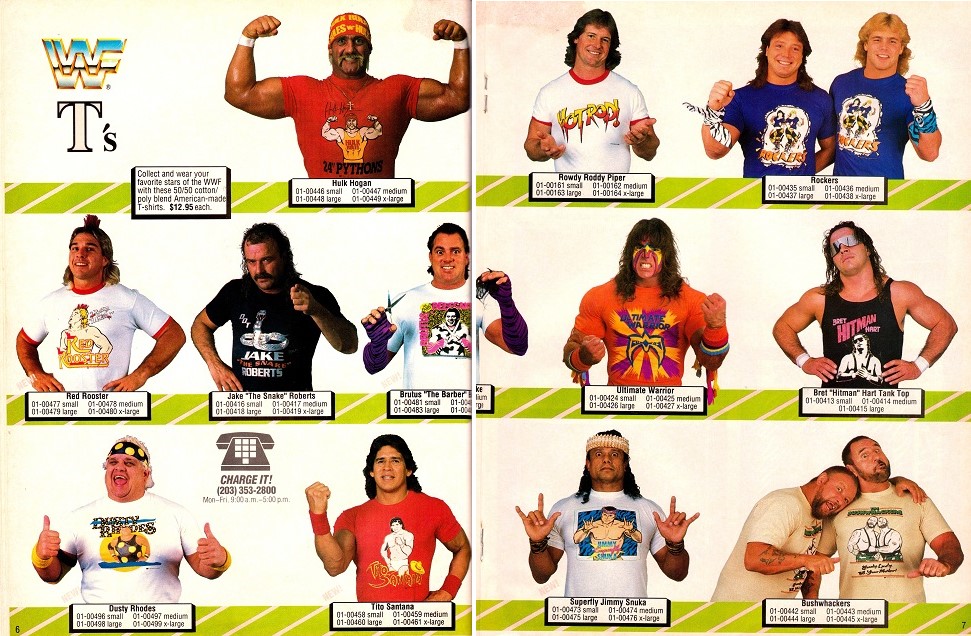 WWF Rockers drawing shirt catlaog page