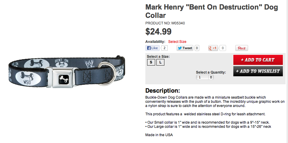 Mark Henry Dog Collar