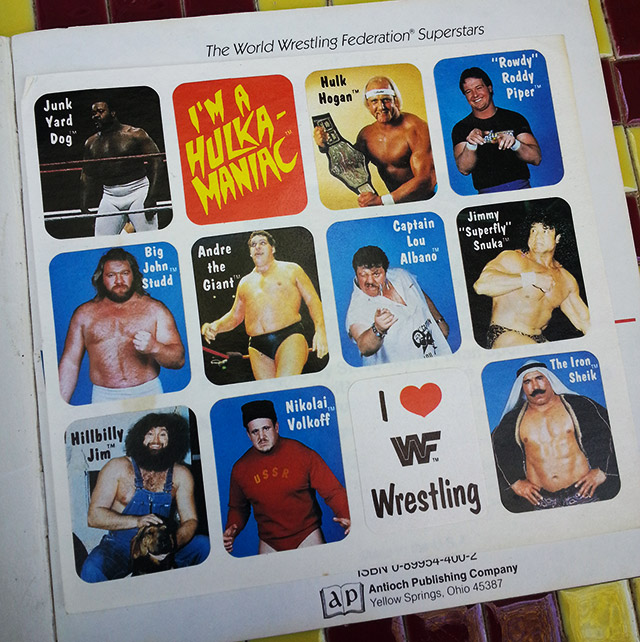 WWF Hulk Hogan Wins The Belt sticker book Matt 2