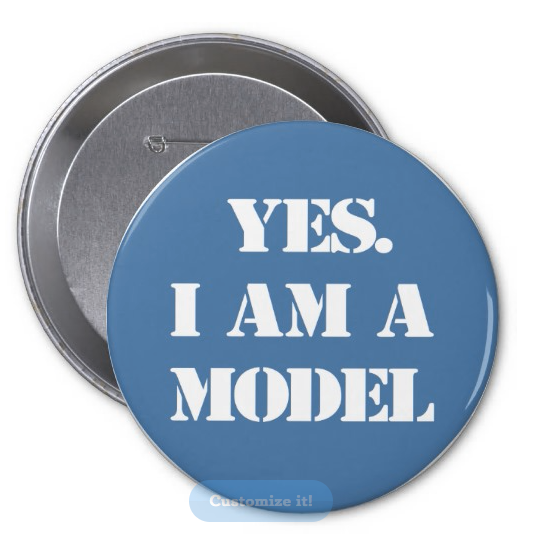 Yes, I Am A Model button