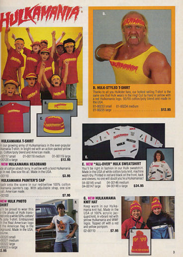 WWF Hulk Hogan All Over Sweatshirt Catalog