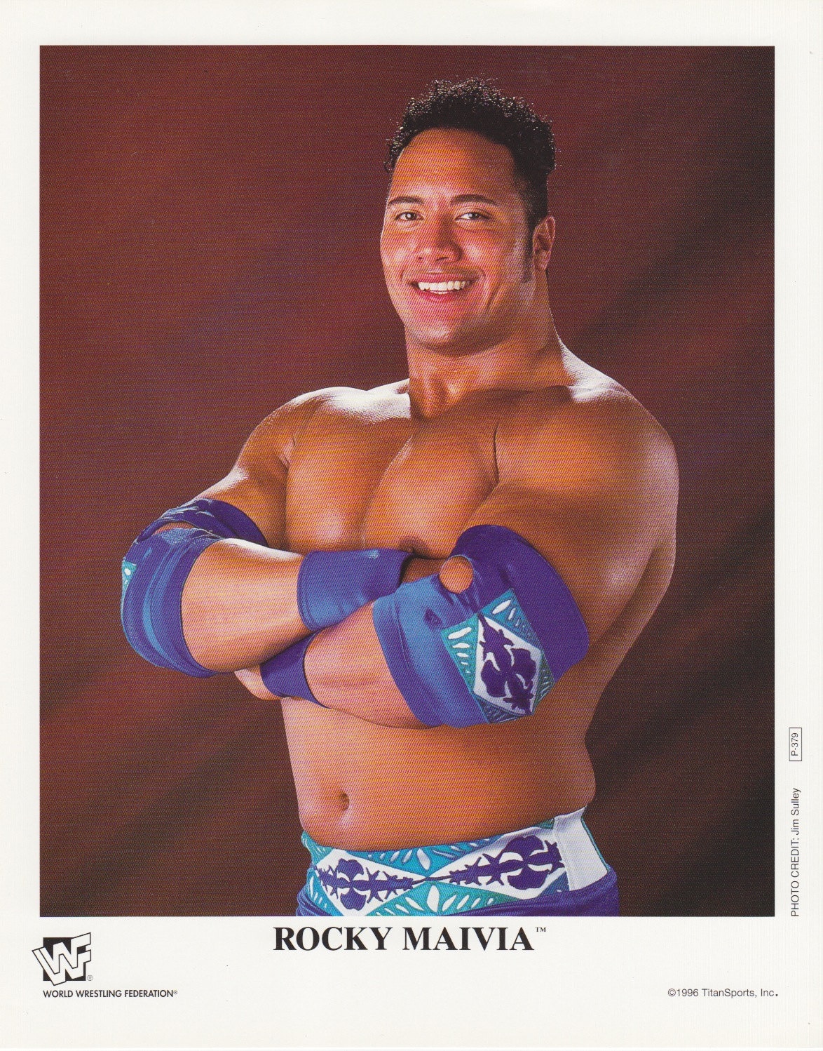 WWF Rocky Maivia The Rock promotional 8x10 picture