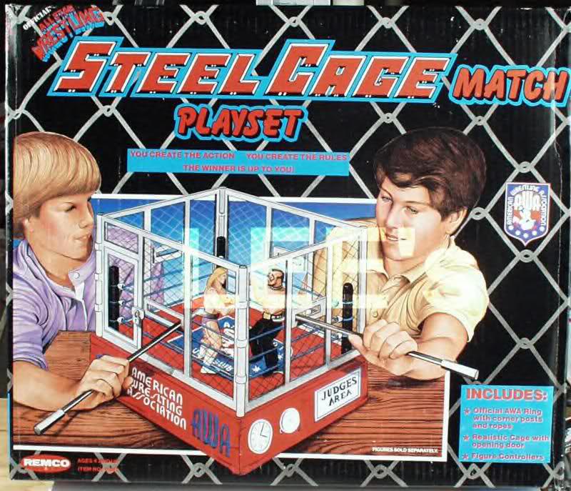 AWA Remco Steel Cage Match playset