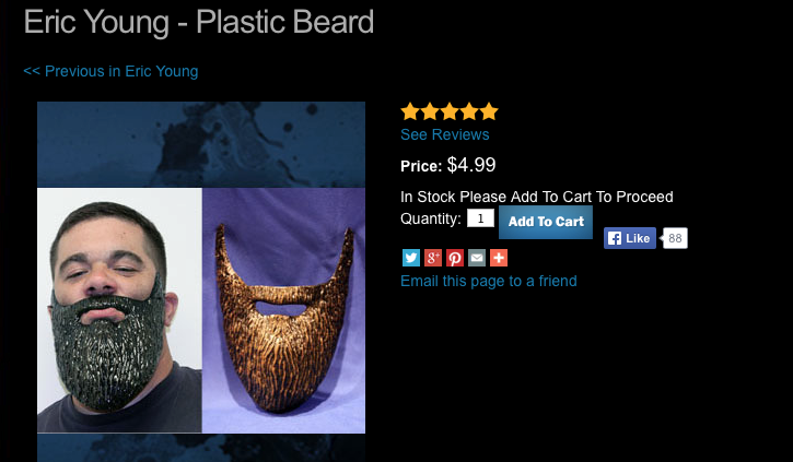 TNA Eric Young plastic beard