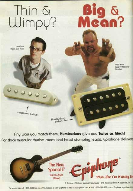 WCW Chad Brock Gibson Epiphone guitar ad