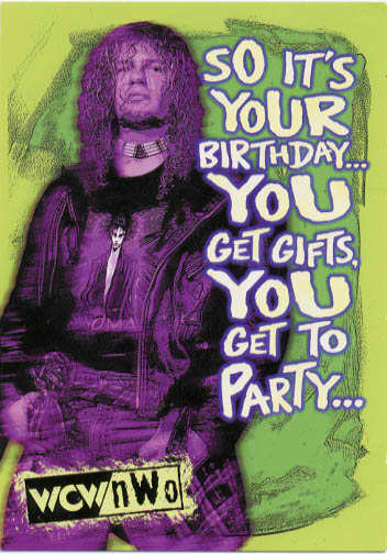 WCW Raven birthday card front