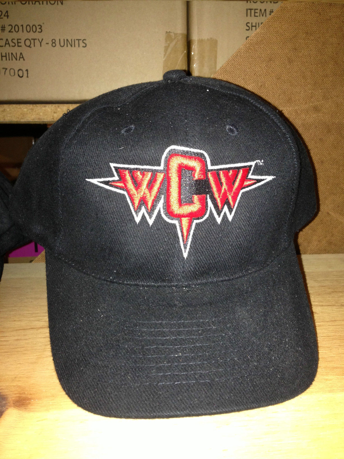 WWE WCW logo baseball cap hat