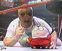 WWF Golga with Cartman doll