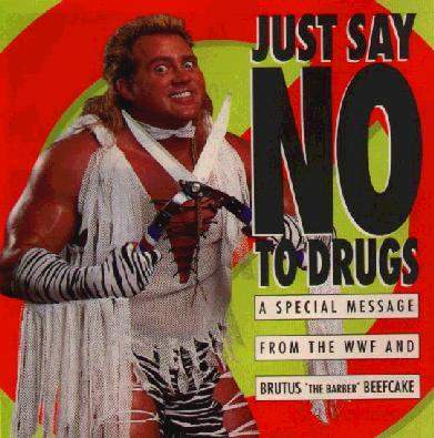 WWF Just Say No To Drugs PSA Brutus The Barber Beefcake